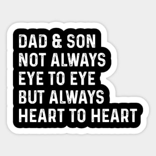 Dad and Son Not Always Eye to Eye Cool Sticker